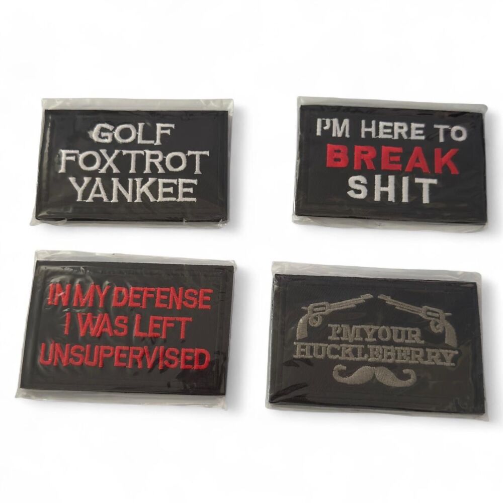 Tactical Morale Patch Bundle, Set for Caps, Bags, Backpacks, Vest